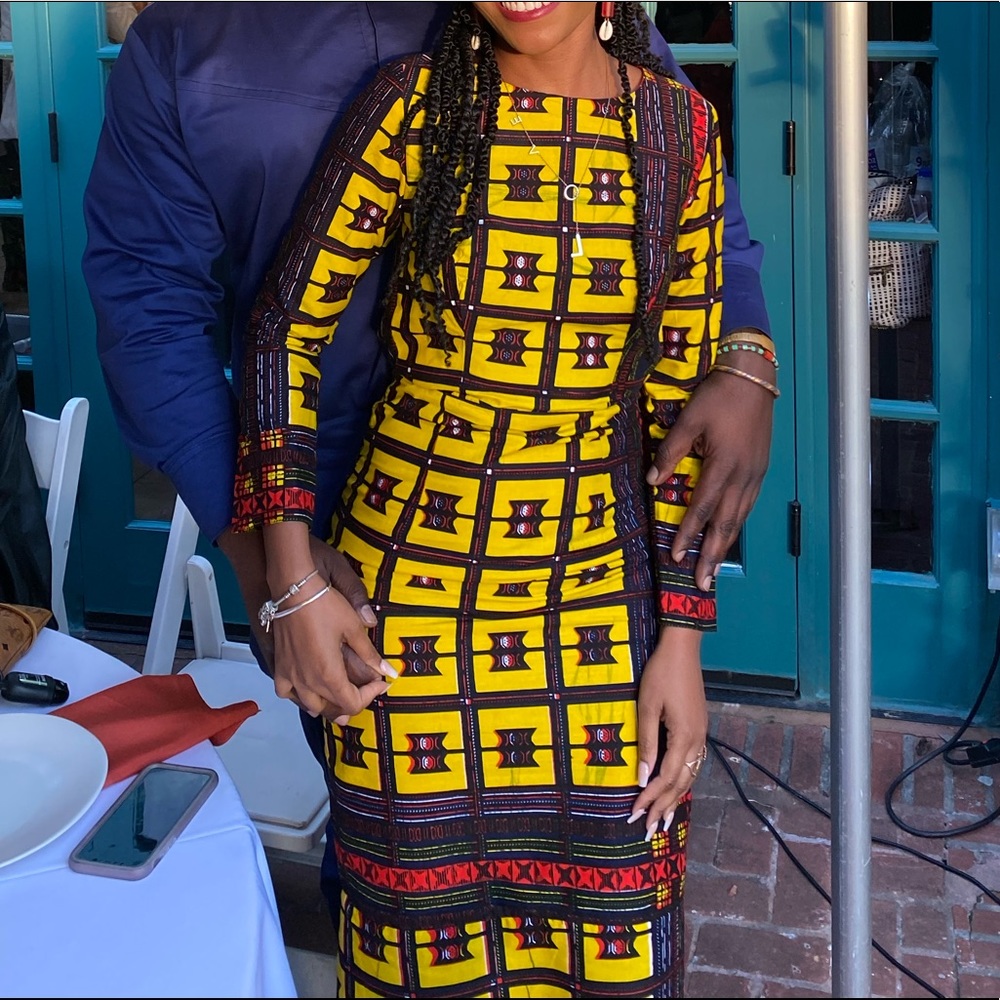 Handmade African Printed Midi Dress